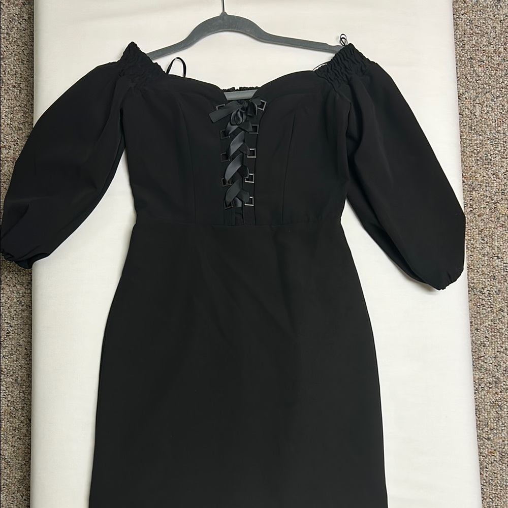 Elegant Black Off-Shoulder Dress